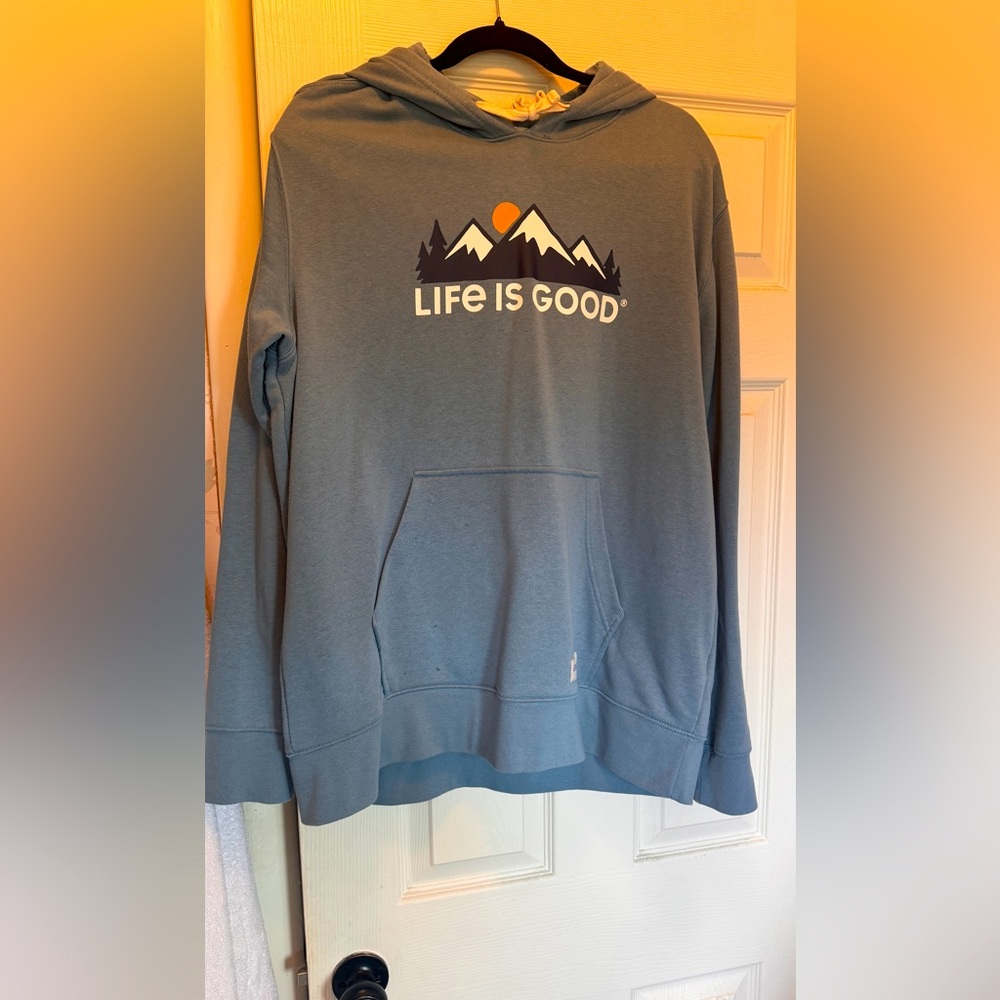 LIFE is Good hooded Sweatshirt SZ XL
